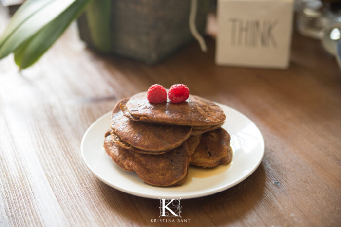 Teff Pumpkin Craisin Pancakes